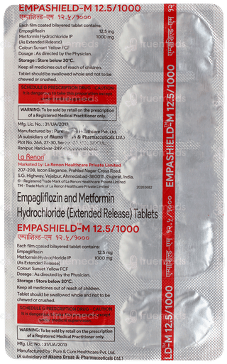 Empashield M 12.5/1000 Tablet 10