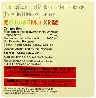 Gibtulio Met Xr 25/1000 Tablet 10