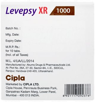 Levepsy Xr 1000 Tablet 10