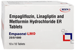Empaone Lm Er 25/5/1000 Tablet 10 Empaone Lm Er 25/5/1000 Tablet 10