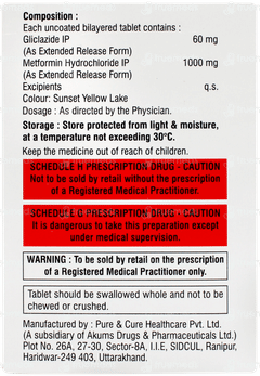 Gliclanux M 60/1000 Xr Tablet 10