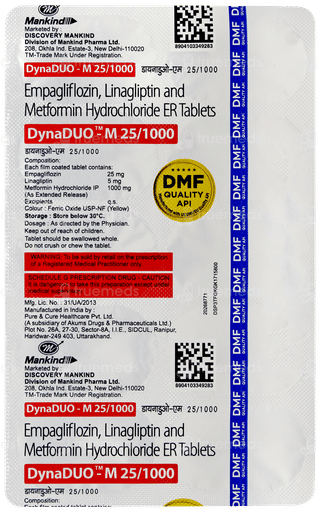 Dynaduo M 25/1000 Tablet 10