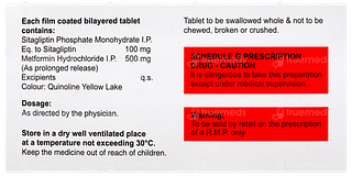 Sitalembic M 100/500 Sr Tablet Pr 15