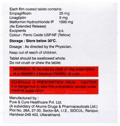 Empaglyn Lm 25/1000 Tablet 10