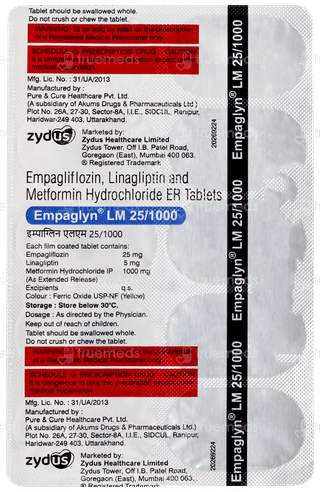 Empaglyn Lm 25/1000 Tablet 10