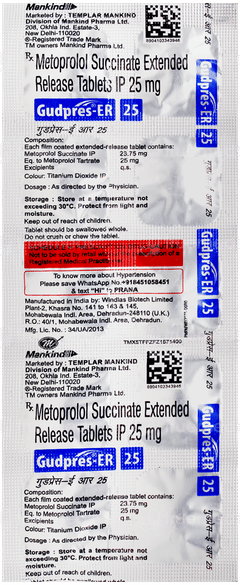 Gudpres Er 25 Tablet 10