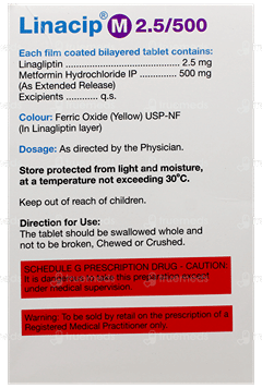 Linacip M 2.5/500 Tablet 15