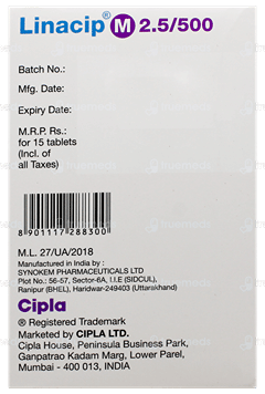 Linacip M 2.5/500 Tablet 15