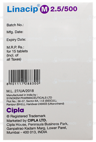 Linacip M 2.5/500 Tablet 15
