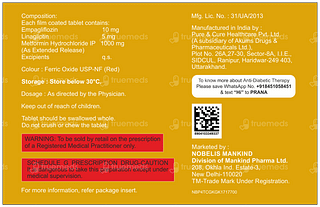Empaglyde Lm 10/1000 Tablet 10