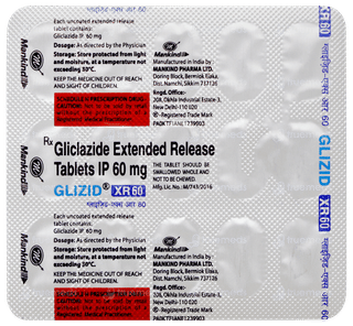 Glizid Xr 60 Tablet 15
