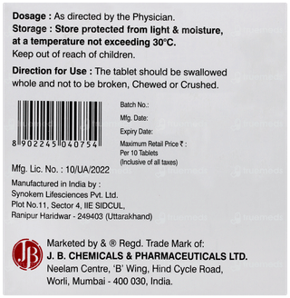 Dapacose Trio 1000 Tablet 10