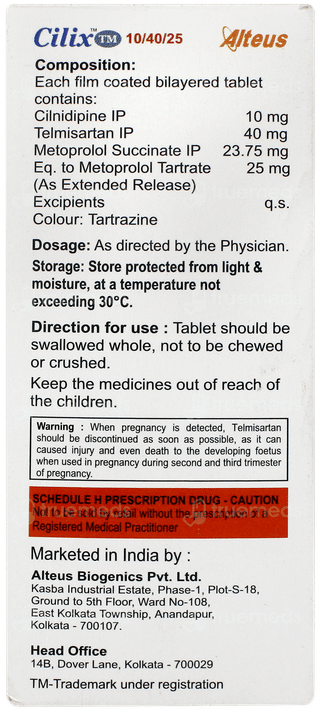 Cilix Tm 10/40/25 Tablet 15