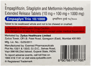 Empaglyn Trio 10/1000 Tablet 10
