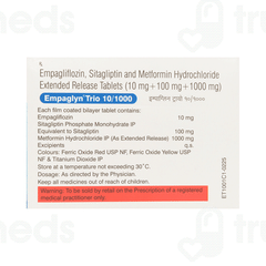 Empaglyn Trio 10/1000 Tablet 10 Empaglyn Trio 10/1000 Tablet 10