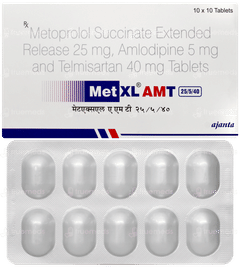 Met Xl Amt 25/5/40 Tablet 10 Met Xl Amt 25/5/40 Tablet 10