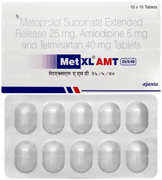 Met Xl Amt 25/5/40 Tablet 10