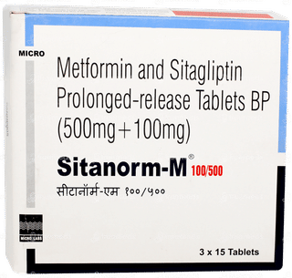 Sitanorm M 100/500 Tablet Pr 15