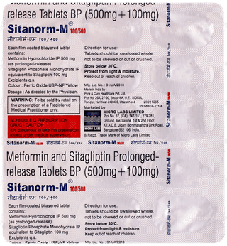 Sitanorm M 100/500 Tablet Pr 15