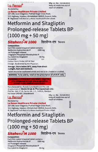 Sitahenz M 1000 Tablet Pr 10