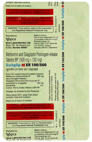 Suitglip M Xr 100/500 Tablet Pr 10