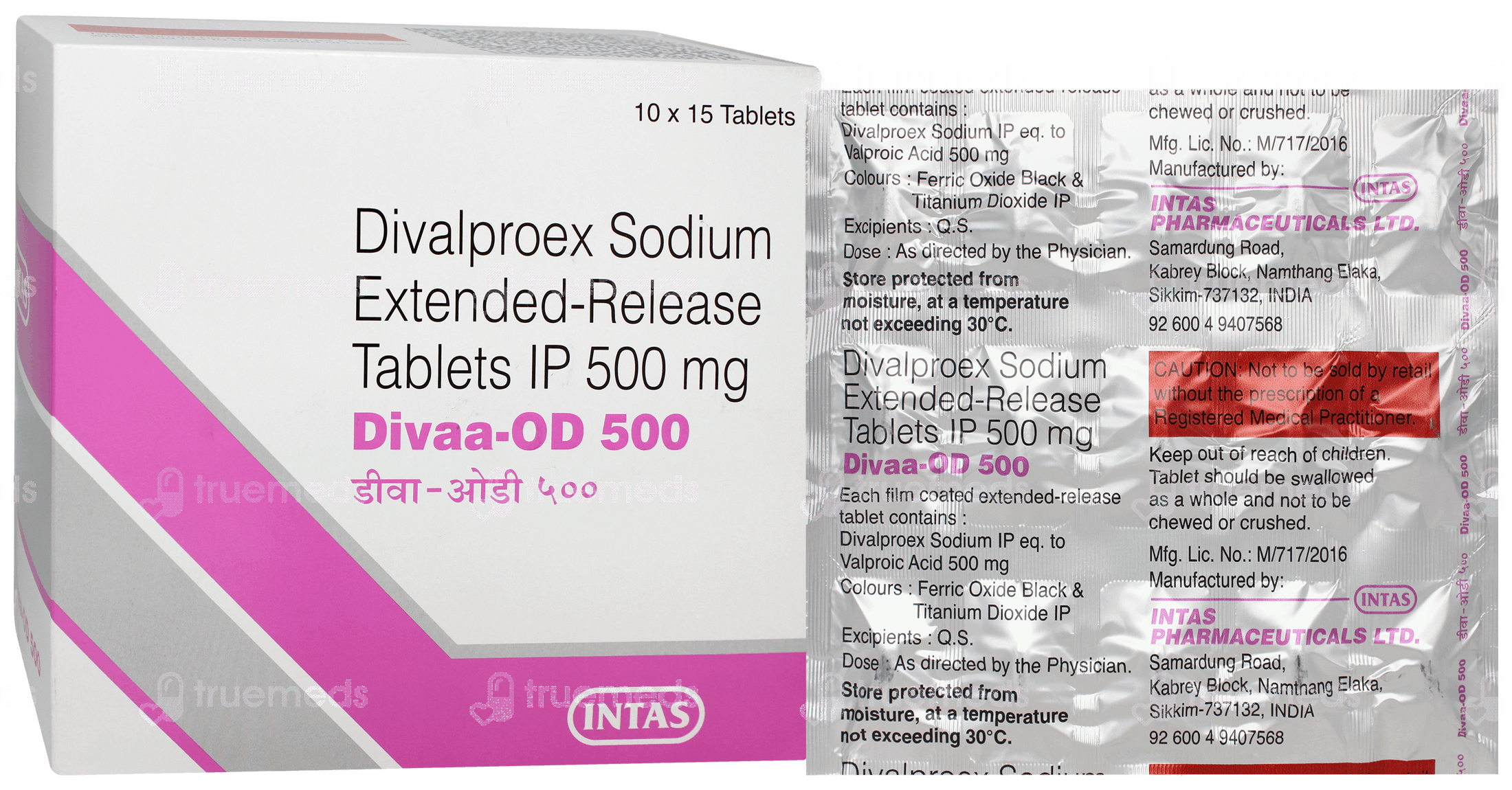 Divaa Divaa Od 500 Tablet 15 - Uses, Side Effects, Dosage, Price | Truemeds