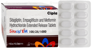 Sitacip Em 100/25/1000 Tablet 10