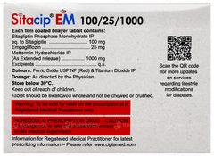 Sitacip Em 100/25/1000 Tablet 10