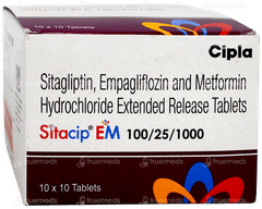 Sitacip Em 100/25/1000 Tablet 10