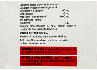 Sitabite Em 100/25/1000 Tablet 10