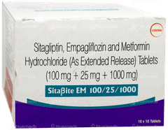 Sitabite Em 100/25/1000 Tablet 10