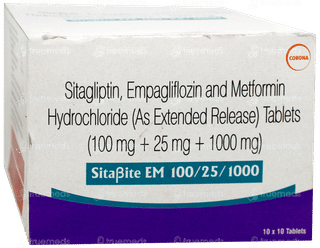 Sitabite Em 100/25/1000 Tablet 10