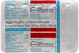 Sitabite Em 100/25/1000 Tablet 10
