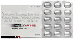 Met Xl Amt 50/5/40 Tablet 15