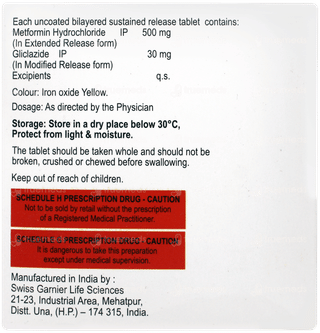 Glychek M 30 Od Tablet 15
