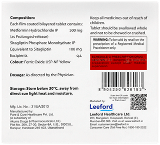 Sitaliptin 100 M Sr Tablet Pr 15