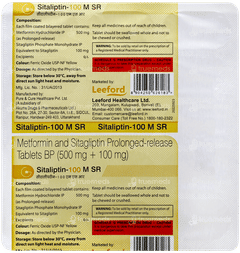 Sitaliptin 100 M Sr Tablet Pr 15 Sitaliptin 100 M Sr Tablet Pr 15
