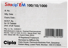 Sitacip Em 100/10/1000 Tablet 10 Sitacip Em 100/10/1000 Tablet 10