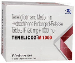 Tenelicoz M 1000 Tablet 15 Tenelicoz M 1000 Tablet 15