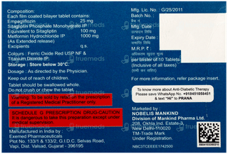 Empaglyde Sm 25/1000 Tablet 10