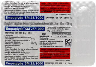 Empaglyde Sm 25/1000 Tablet 10