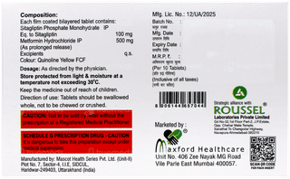 Janusmart M 100/500 Sr Tablet 10