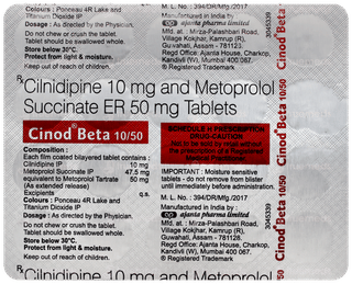 Cinod Beta 10/50 Tablet 20