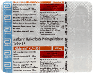 Gluformin Xl New 500 Tablet 15