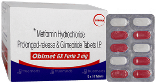 Obimet Gx Forte 3Mg Tablet Pr 10