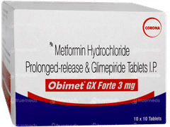 Obimet Gx Forte 3Mg Tablet Pr 10