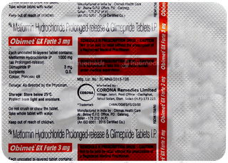 Obimet Gx Forte 3Mg Tablet Pr 10