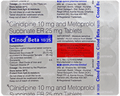 Cinod Beta 10/25 Tablet 20
