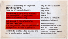 Sitara M 100/500 Tablet Pr 10