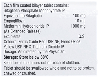 Sitabite Em 100/10/1000 Tablet 10